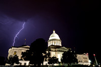Lightning Over the Arkansas State Capitol