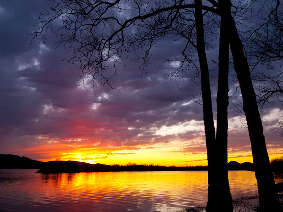 Sunset over the Arkansas River
