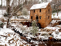 Snow at the Old Mill, North Little Rock.